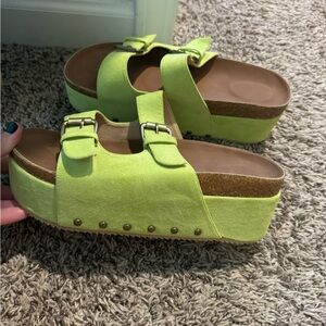 Platform sandals size 10 never worn